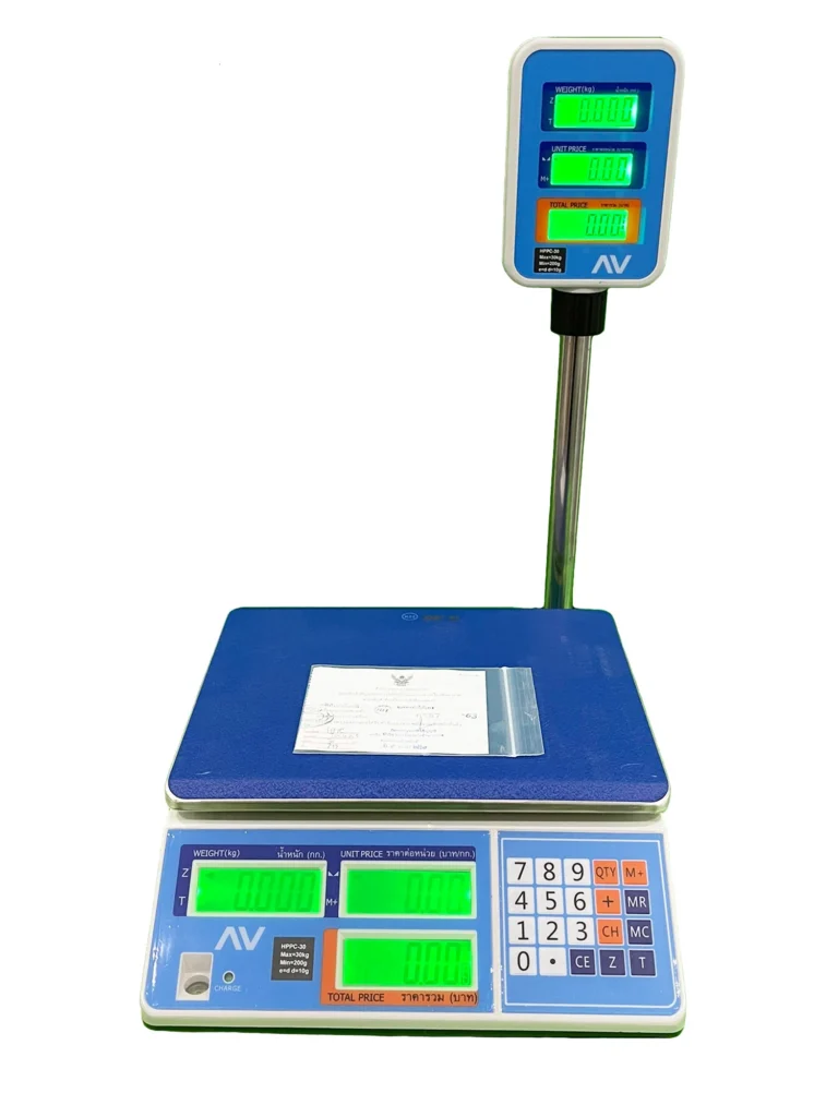 เครื่องชั่งดิจิตอลคำนวณราคา ตรา AV (AVENUE) รุ่น HPPC พิกัด 30 กก.