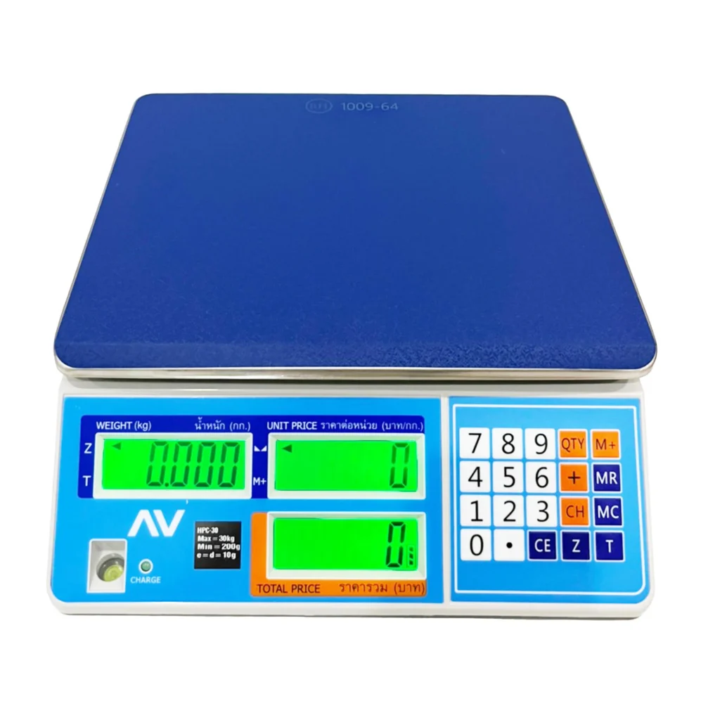 เครื่องชั่งดิจิตอลคำนวณราคา ตรา AV (AVENUE) รุ่น HPC พิกัด 30 กก.